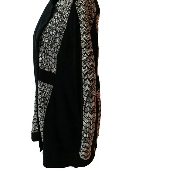 Travelers Chico's Open Jacket Black Gold Metallic - Picture 4 of 11